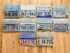 Set of 100 License Plates- 10 of Each State in Craft Condition - Picture 1 of 4