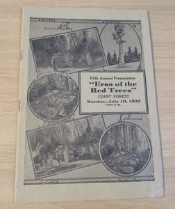 RARE 1932 PAGENT/Play Program~'ERSA of the RED TREES' Sequoia Park/GIANT FOREST~ - Picture 1 of 12