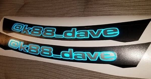 HELMET VISOR REFLECTIVE STICKER STRIPS DECAL SPONSOR RACING CUSTOM 300MM X2 - Picture 1 of 22