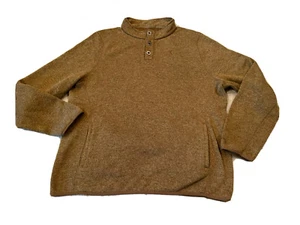 Men's Browning Pullover 3 button Brown Fleece Hunt XL Long Sleeve Full Pockets - Picture 1 of 7