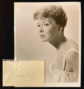 Vtg Barbara Rush hand signed auto! 3x5 card w/8x10 photo w/coa JSA available CF