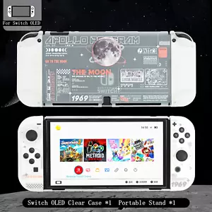 Clear Protective Case for Nintendo Switch OLED Console and Joy-Con Cover White - Picture 1 of 14