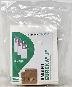 3 Bags Eureka *J Disposable Vacuum Cleaner Bags Think Crucial Sealed Package NOS - Picture 1 of 2