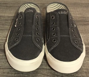 Taos Footwear Ez Soul Charcoal Washed Canvas Women's Sneaker Size 8.5 NWOB - Picture 1 of 5