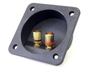 Absolute USA SST-300 3 pulgadas cuadrado dorado torcido banana Jacks doble poste de encuadernación - Imagen 1 de 4