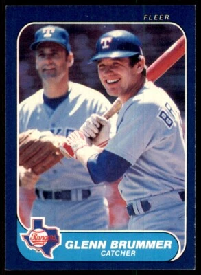 1986 Fleer Glenn Brummer c Texas Rangers #557 - Image 1 of 2