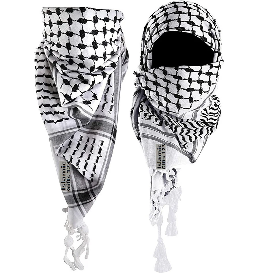 批量 Keffiyeh 阿拉伯围巾 巴勒斯坦 原版 阿拉法特 Shemagh 编织 巴勒斯坦国旗 — 第 1/4 张图片