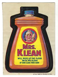 1973 Topps Wacky Packages 1st Series 1 MRS. KLEAN tan back vg+ - Picture 1 of 1