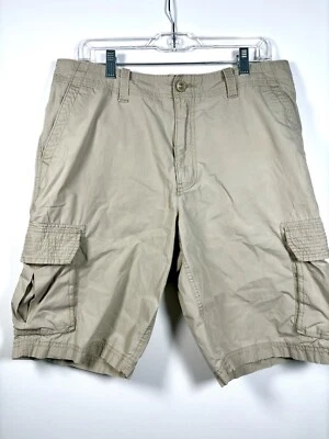 Pantalones Cortos Carga APT 9 Para Hombre Talla 34 Tostado Caqui Multi-Bolsillo Frente Plano 100% Algodón Foto 1 de 4