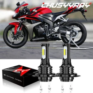 For Honda CBR600RR 2007-2020 - 2x H7 White 6000K Headlight Bulbs Upgrade Kit - Picture 1 of 8