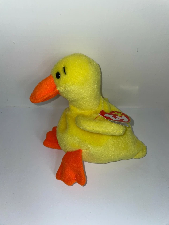 Quackers the Duck Ty Beanie Baby Original 1994 (Retirado) RARO CON ERRORES Foto 1 de 4