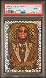 2024 Topps Allen & Ginter Chome X-Fractor #241 Quavo Rapper PSA 8 NM-MT - Bild 1 von 2