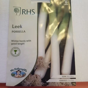 Vegetable Seeds RHS Porbella Leek by Mr Fothergill 500 Seeds. - Picture 1 of 2