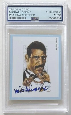 MICHAEL SPINKS SIGNED 1991 VICTORIA GALLERY LONDON #17 OF 20 PSA DNA AUTO - Image 1 of 3