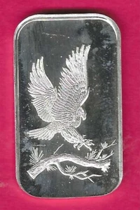 THE EAGLE  (ST 16V)  .999 SILVER ART BAR - Picture 1 of 2