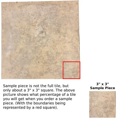 Azulejo Piedra Caliza Piedra Natural Cocina Aproximadamente 3x3 PIEZA DE MUESTRA TS-55 Foto 1 de 4