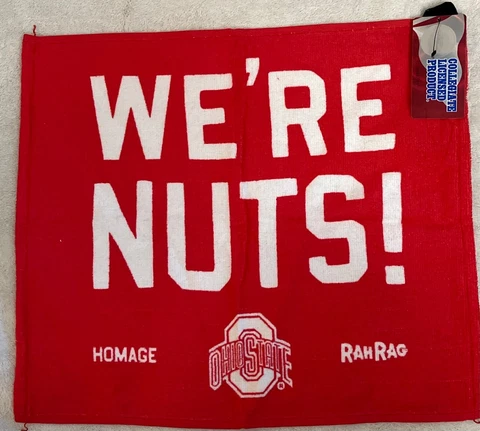 Ohio State "We're Nuts" Rah Rag Towel - Official Licensed Product - New w/ Tags Cover