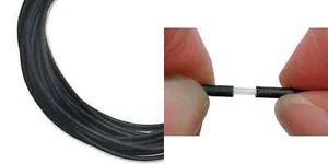 Cord, 5 Yards Black 2mm Hollow Rubber Cord Jewelry Tube to Cover Memory Wire - Picture 1 of 4