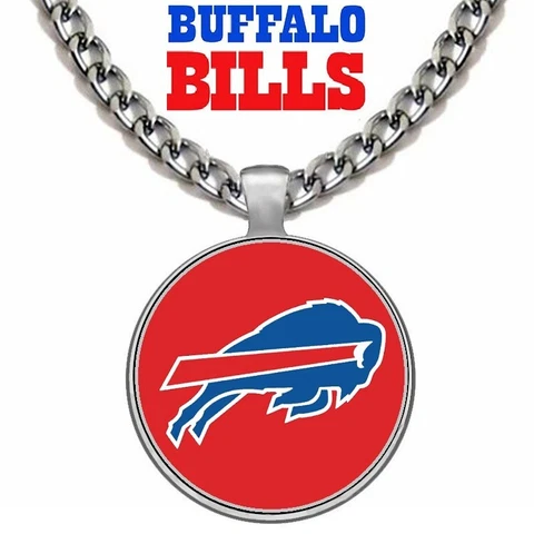 Buffalo Bills Mens Womens 24" Stainless Steel Chain Pendant Necklace D5 Cover