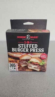 Prensa de hamburguesas rellenas Nordic Ware 3 en 1 Foto 1 de 2