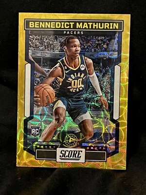 bennedict mathurin rookie panini score GOLD 4/8  CLEAN!  - Image 1 of 3