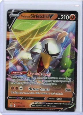 Galarian Sirfetch'd V SWSH043 Full Art | 2020 SWSH Black Star Promo |Pokemon TCG - Image 1 of 2