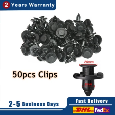 50 clips de parachoques de empuje para guardabarros 8 mm retenedor tornillo remache para Nissan 350Z Infiniti Foto 1 de 4