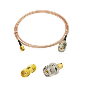 SMA UHF Connector Adapter RG316 Copper Cable For Baofeng CB Handheld Radio - Picture 1 of 11