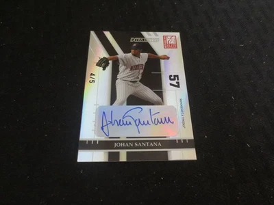 2004 Donruss Elite Extra Edition Johan Santana Autograph Twins 4/5 - Image 1 of 2