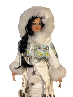 Native American Dancing Snowflakes Porcelain 18” Doll Paradise Galleries - Image 1 of 4