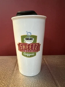 Vintage "Sheetz" Bros Wiederverwendbar Keramik Kaffee Tee Große Reise Tasse Becher Coffeez - Bild 1 von 11