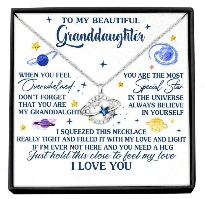 Regalo para Nieta - Collar Plata y Azul - Regalo Navidad Navidad Navidad Foto 1 de 4