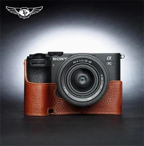 TP Handmade Half Case for Sony A7C2 A7CR A7CII Leather Camera Retro Cover Case - Picture 1 of 21