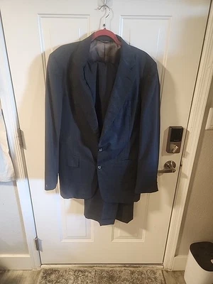 HERTLING for Nordstrom Men’s 2 Piece Sz 40R Suit Blue Gray Plaid Pants 32x31 - Image 1 of 4