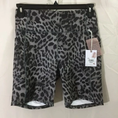 NUEVO Pantalones Cortos Jessica Simpson Active Slimtek Leopardo Talla L Nuevos con Etiquetas 2 Bolsillos Elásticos Foto 1 de 4