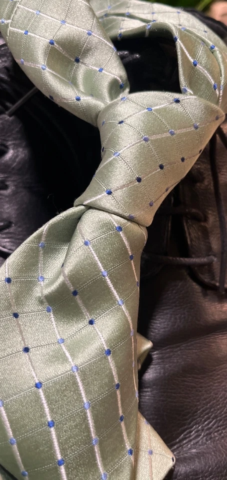 NUEVA CORBATA CROFT & BARROW Para Hombre 100% Seda Clásica Tiras Verde Foto 1 de 4