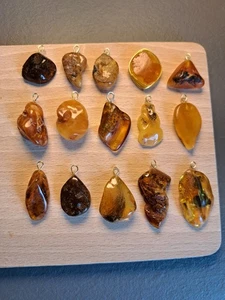 Bernstein Kettenanhänger vergoldet, Preis/Stück, 52.3 - Bild 1 von 1