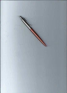 De colección. Bolígrafo Parker Jotter naranja metálico con borde cromado cepillado-Francia - Imagen 1 de 6