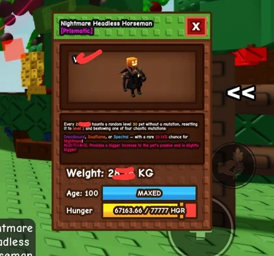 🔥Nightmare Maxed Headless Horseman 🔥GROW A GARDEN - CHEAPEST! - Image 1 of 2