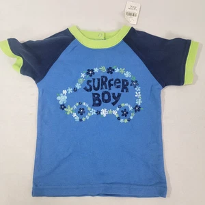 Baby Gap Jungen Kurzarm Shirt SURFER BOY Neu Gr. 12 - 18 M Monate Blau Grün - Bild 1 von 5