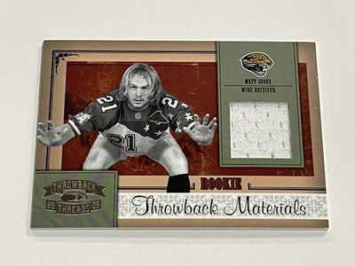 Donruss Throwback Threads Football Relic 2005 - Matt Jones RC - Jaguars Foto 1 de 2