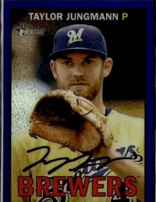 2016 Topps Heritage #THC-489 Taylor Jungmann Chrome Purple Hot Box Refractor - Image 1 of 2