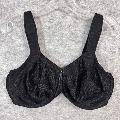 Sujetador Wacoal Mujer 44DD Negro Floral Encaje Cobertura Completa Apoyo Sin Forro Foto 1 de 4