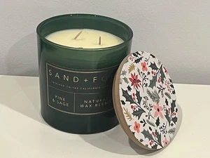 Sand + Nebel Kiefer und Salbei Kerze Naturwachsmischung 3 Docht 21oz NEU - Bild 1 von 6