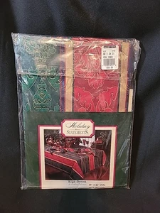 Tovaglia ovale vintage casa vacanze dichiarazioni cotone scaffale stampa damascata 60" x 84" - Foto 1 di 4