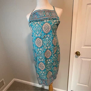 Vera Bradley türkis-weiße Paisley Baumwollschürze - Bild 1 von 6