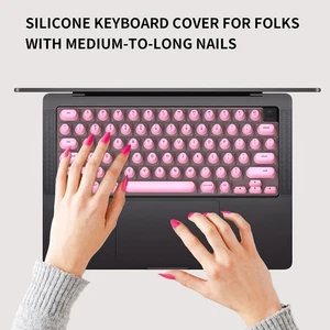 For Long Nail Compatible Silicone Keyboard Protector for MacBook AirPro - Bild 1 von 14
