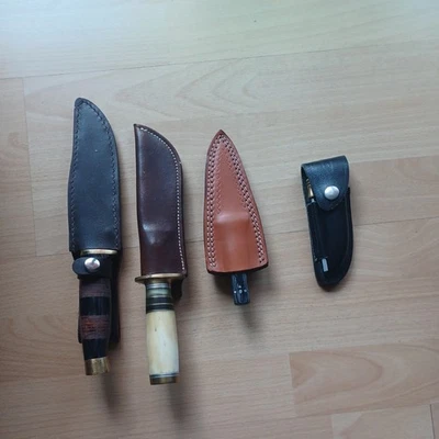 Taschenmesser Einhandmesser Outdoor Messer Edelstahl mit Scheide Camping Grün - Bild 1 von 2