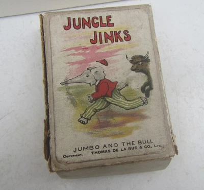 Old Jungle Jinks 'Jumbo & The Bull' Card Game - Thomas De La Rue & Co - Image 1 of 3