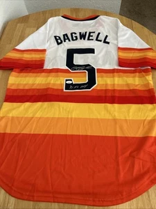 Jeff Bagwell Houston Astros Autographed Jersey With Inscription JSA Certified - Picture 1 of 7